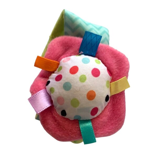 Lot of 3 Infantino Baby Wrist Rattles Plush Bee Butterfly Flower Pink Floral - Picture 3 of 6